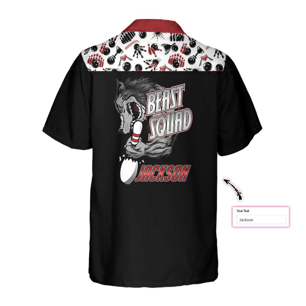 Bowling Beast Squad Custom Name Custom Hawaiian Shirt/ Personalized Bowling Shirt For Men & Women