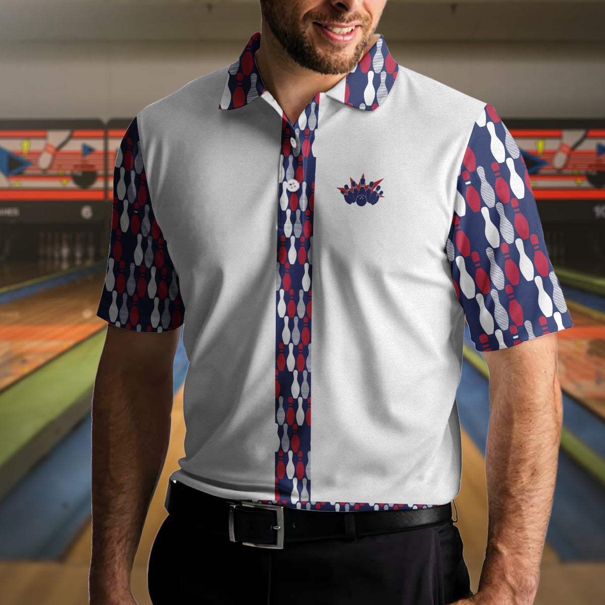 Bowling Makes Me Happy The Ten Pin Not So Much Men Polo Shirt/ Best Bowling Polo Shirt Design For Male Coolspod