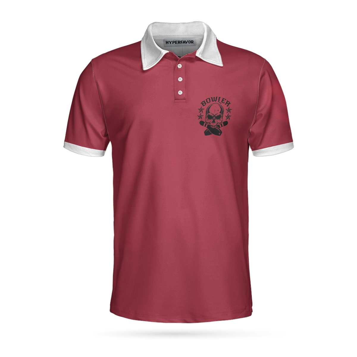 Bowling Skull Polo Shirt/ American Flag Bowling Shirt For Men/ Unique Bowling Apparel Coolspod
