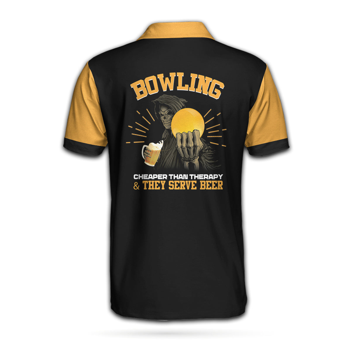 Bowling Therapy Polo Shirt/ Funny Bowling Polo Shirt With Sayings/ Bowling Gift Idea For Male Bowlers Coolspod