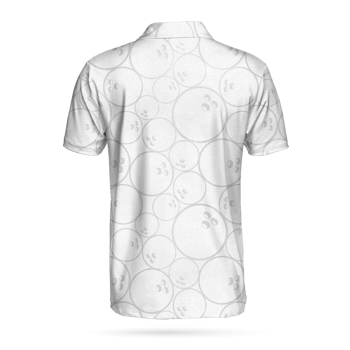 Bowling White And Golden Pattern Short Sleeve Polo Shirt/ Bowling Ball Pattern Polo Shirt/ Best Bowling Shirt For Men Coolspod