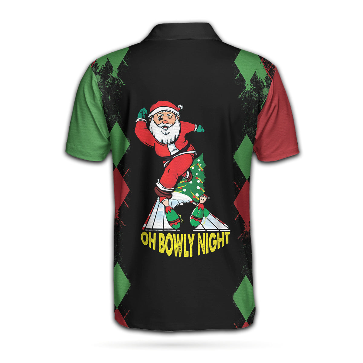 Bowly Night Polo Shirt/ Christmas Themed Polo Shirt Design/ Best Christmas Gift Idea For Bowling Lovers Coolspod