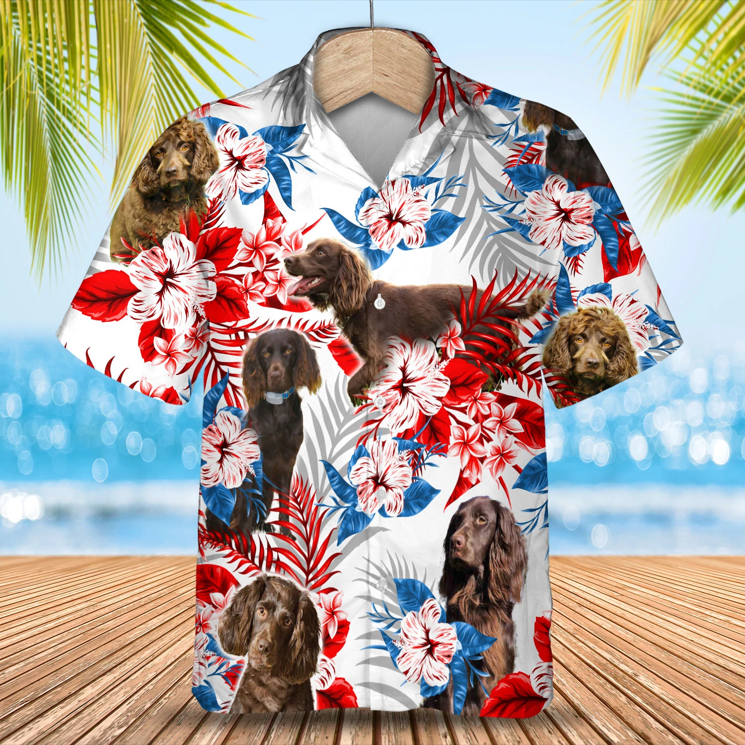 Boykin Spaniel Hawaiian Shirt/ Dog Summer aloha shirt/ Men Hawaiian shirt/ Women Hawaiian shirt