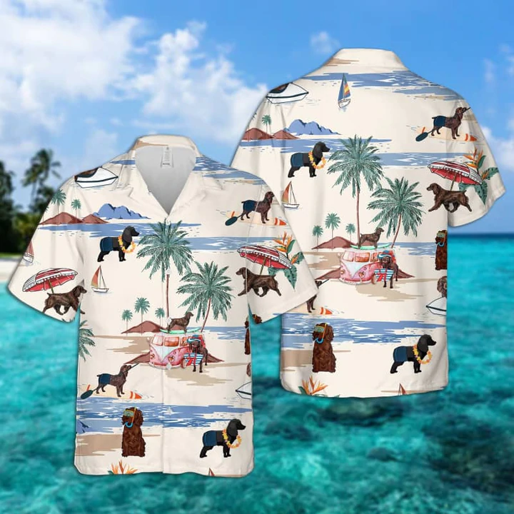 Boykin Spaniel Summer Beach Hawaiian Shirt/ Hawaiian Shirts for Men/ Hawaiian Shirts for Men/ Aloha Beach Shirt