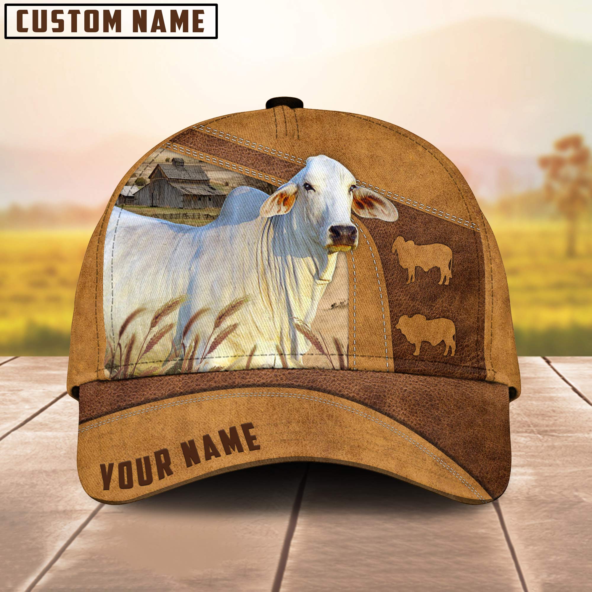 Personalized Brahman Cattle Cap/ Cattle Hat/ Farm Baseball Hat/ Cap Hat For Farmer Farm Lover