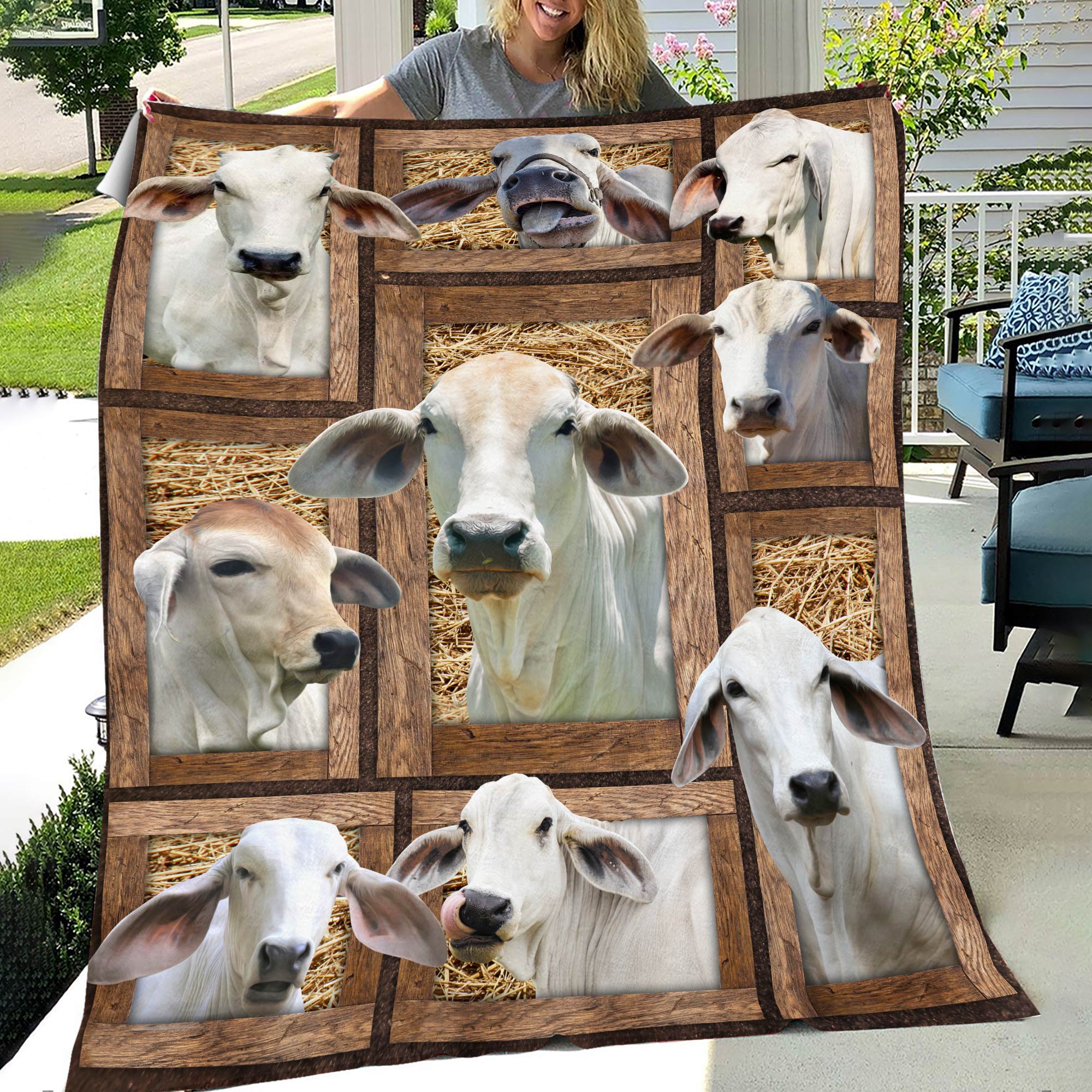 Brahman In Farm All Printed 3D Blanket