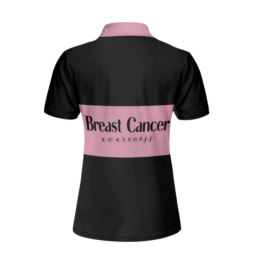 Breast Cancer Awareness Ribbon Short Sleeve Women Polo Shirt/ Thoughtful Breast Cancer Survivor Shirt Coolspod