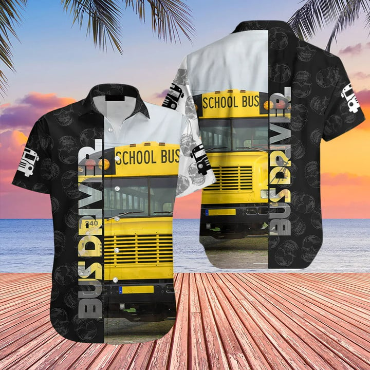 Bus Driver Summer aloha shirt/ Bus Driver Hawaiian Shirt For Men/ Bus Driver Lover Gifts