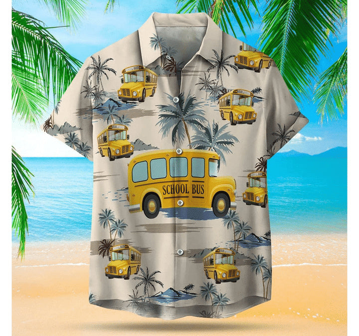 Bus Driver Hawaii shirt/ Bus Hawaiian aloha shirt/ Gift for Driver Dad/ Grandpa
