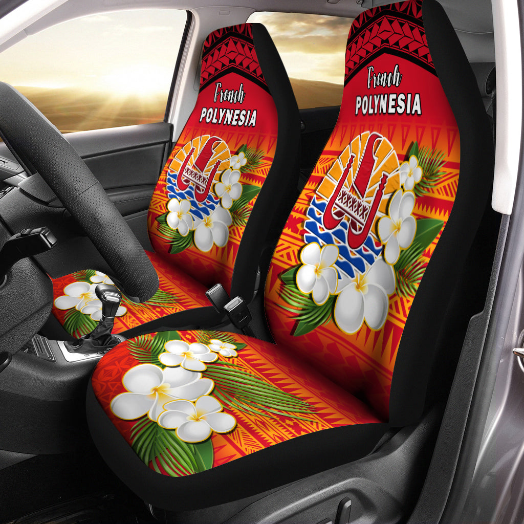 French Polynesia Car Seat Covers Happy Internal Autonomy Day Special Version