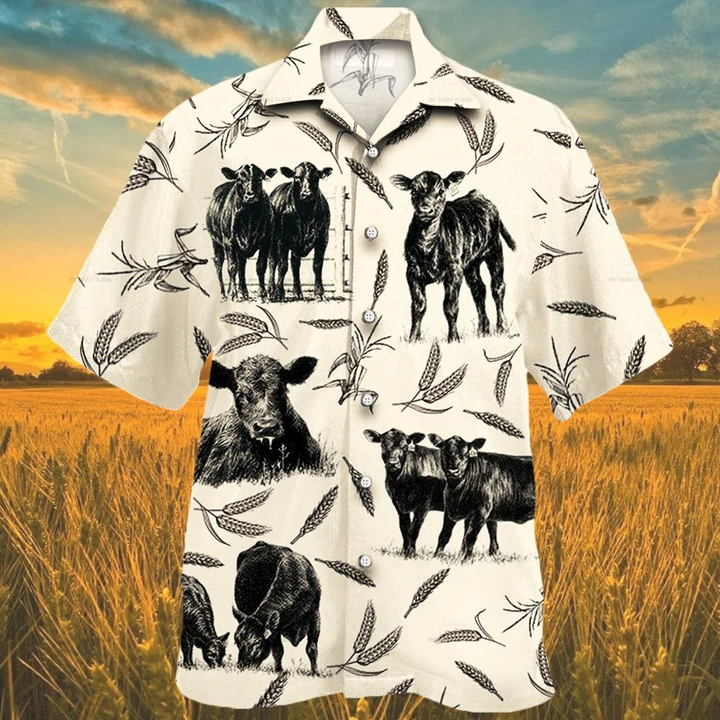 Cow Cattle Farm Lovers Hawaiian Shirt/ Summer Hawaiian shirt for men women