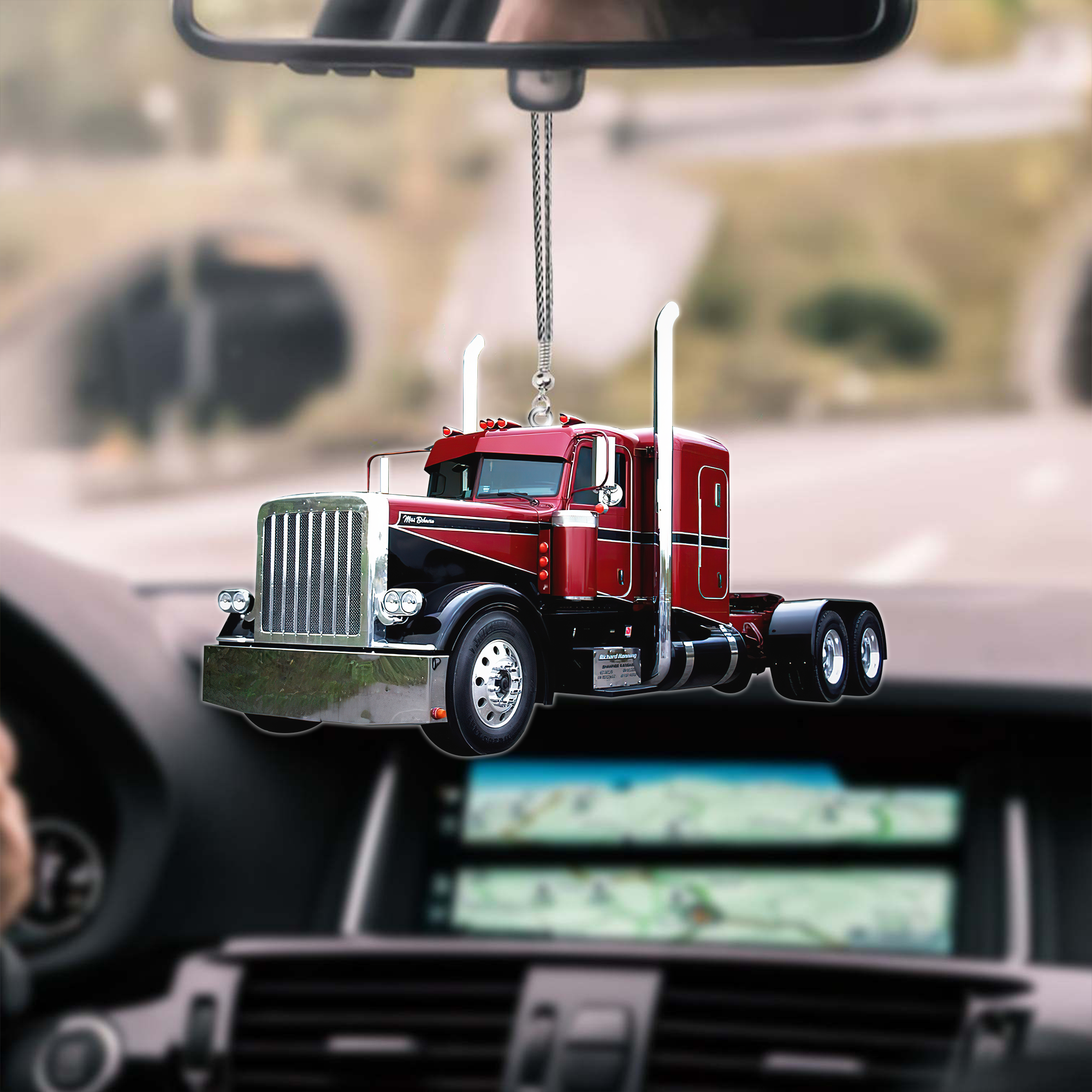 Red and Black Truck Car Hanging Ornament Coolspod