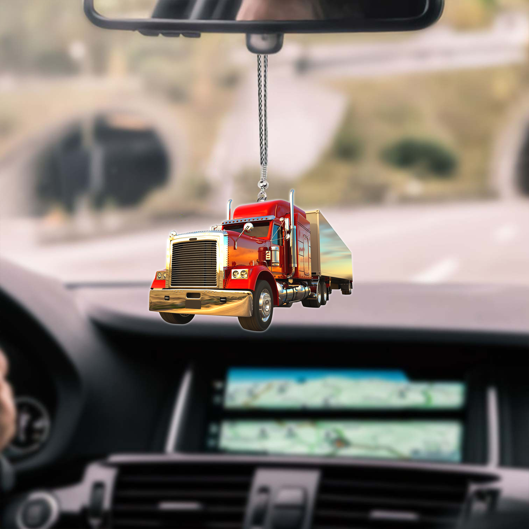 Red Truck Car Hanging Ornament Truck Ornament For Auto