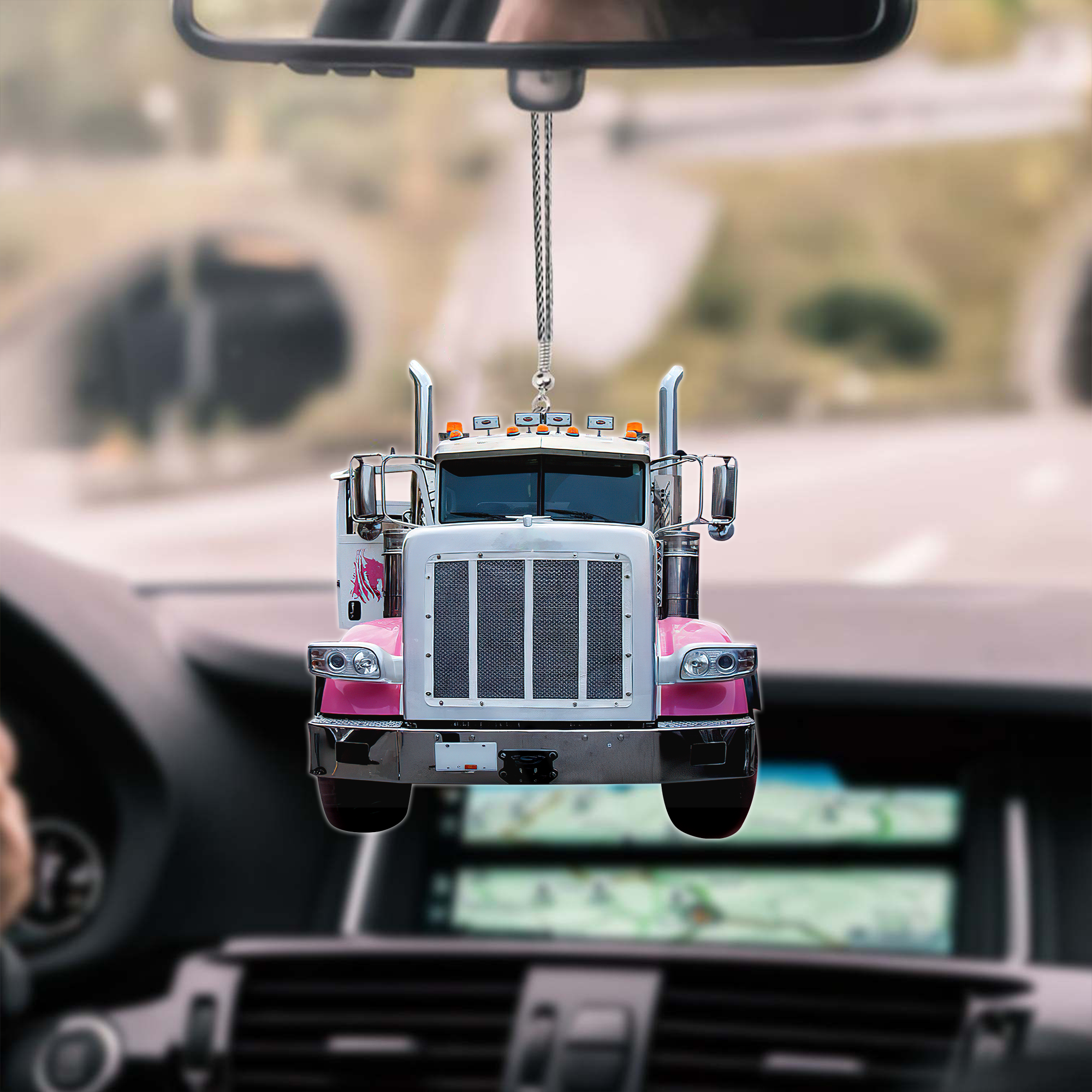 Pink Truck Car Hanging Ornament Women Truck Ornament