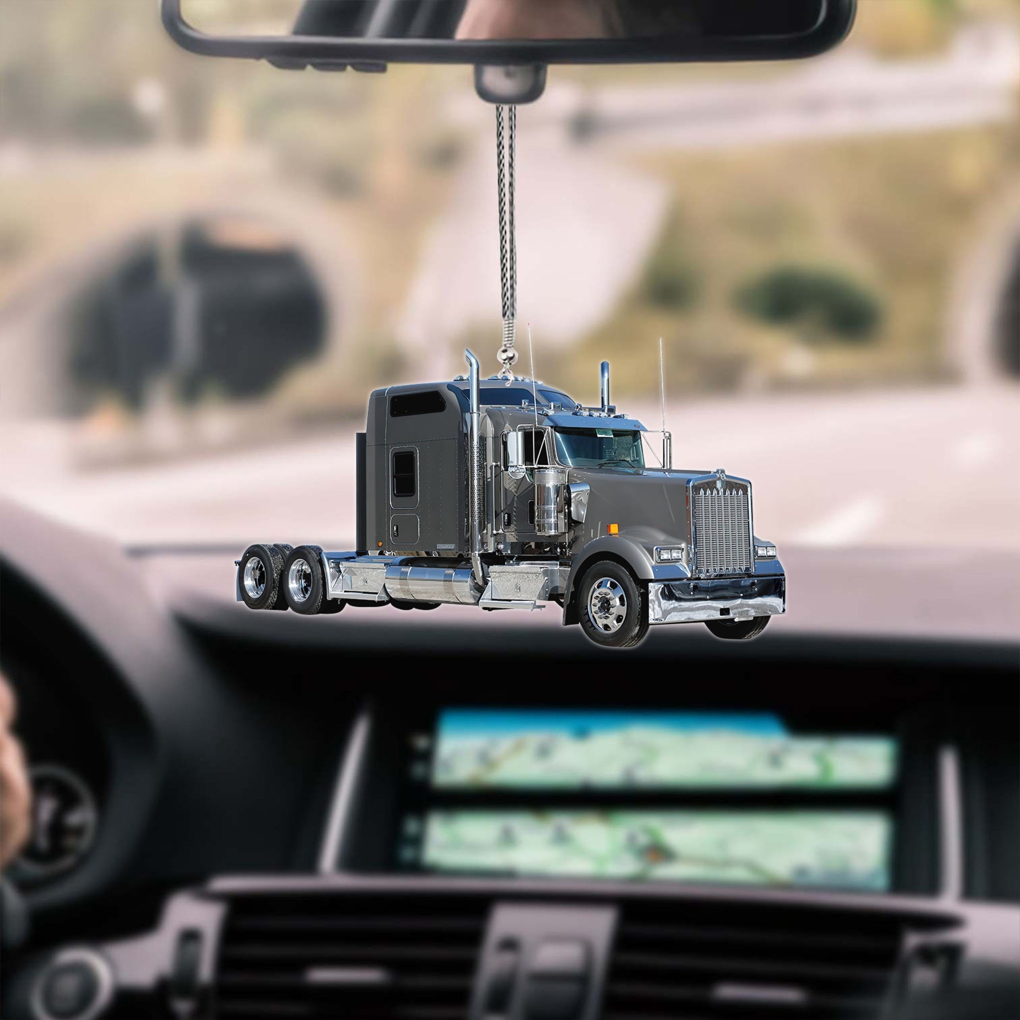 Coolspod Grey Truck Car Hanging Ornament Best Gift For Trucker