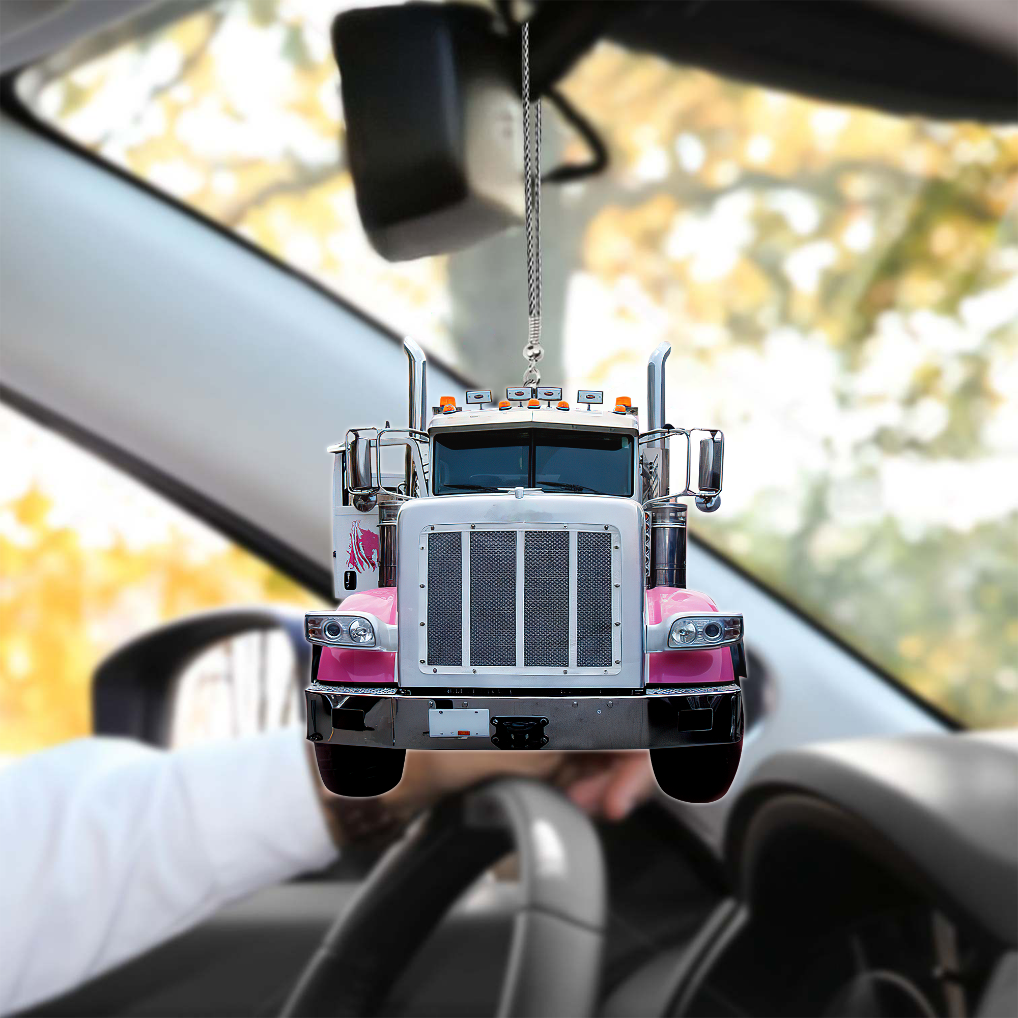 Pink Truck Car Hanging Ornament Women Truck Ornament