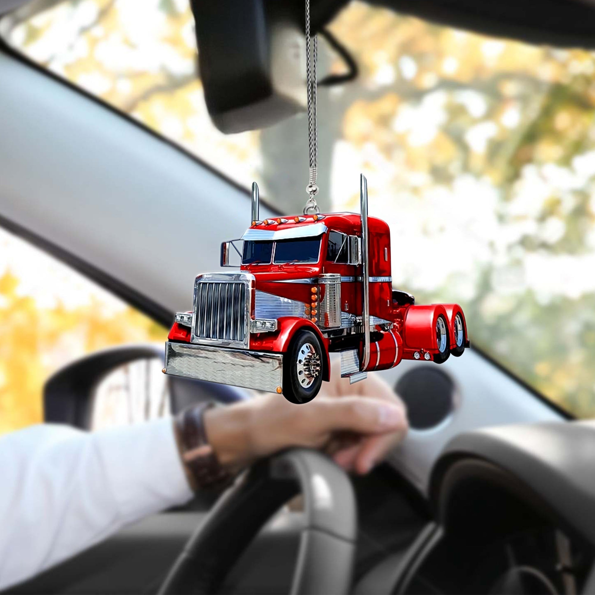 Nice Red Truck Car Hanging Ornament Decoration For Truck Lover Truck Car Decor