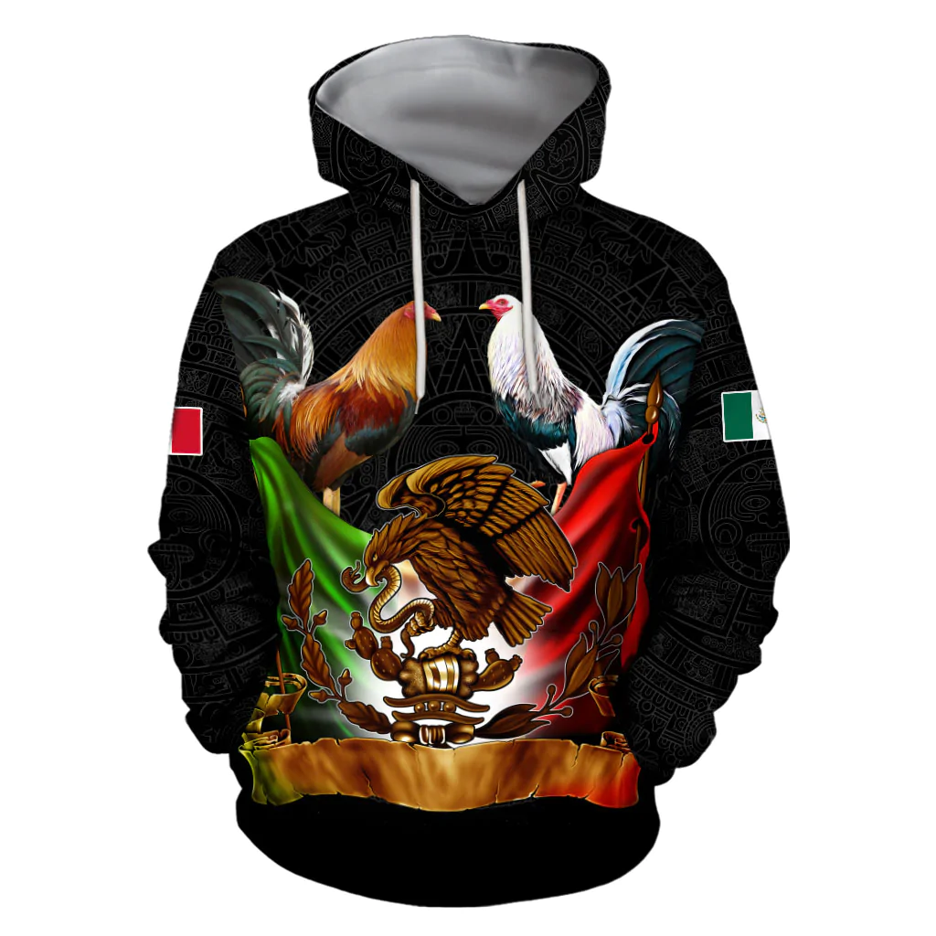 Personalized Rooster Mexico Hoodie/ Chicken Mexican Hoodies/ Mexico Hoodies/ Rooster Lover Gift