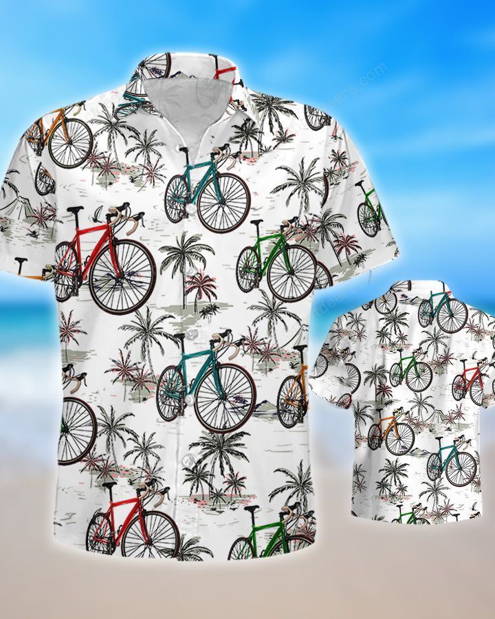 Cycling - Ocean Hawaiian Shirt/ Summer gift/ Hawaiian Shirts for Men/ Aloha Beach Shirt