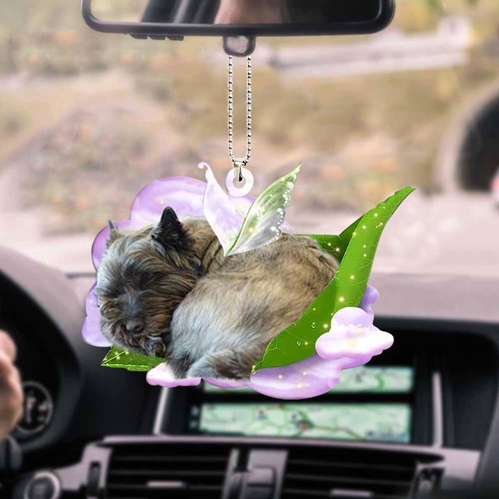 Cairn Terrier-Sleep On Fallen Leaves-Two Sided Ornament