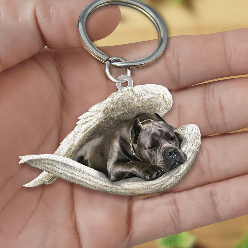 Cane Corso Sleeping Angel Acrylic Keychain Dog Sleeping keychain
