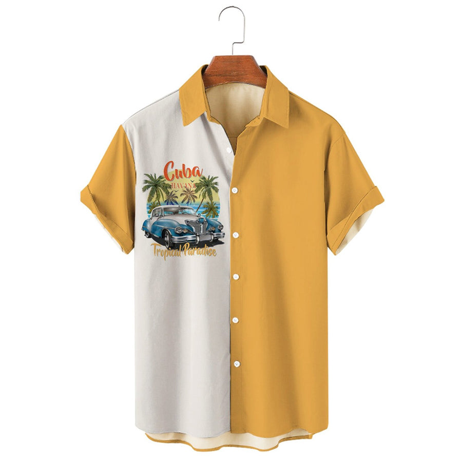 Car Color Matching Daily Simple Loose Large Men''s Shirt/ Hawaiian shirt vintage/ Hawaiian shirt for men/ Women