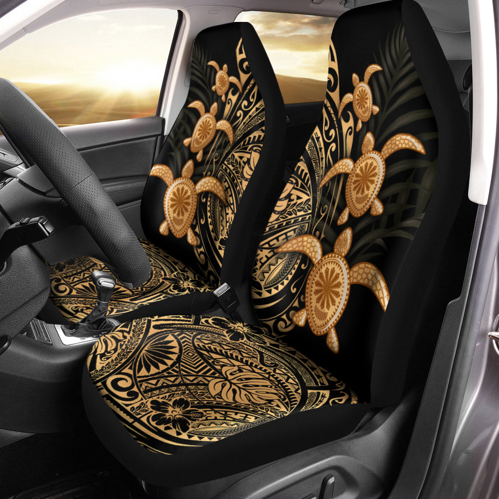 Polynesian Turtle Car Seat Covers Honu Family Gold