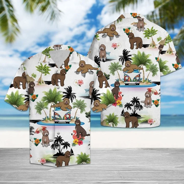 Labradoodle hawaii shirt for men/ women/ Cartoon Funny Labradoodle Enjoy The Vacation Aloha Hawaiian Shirt