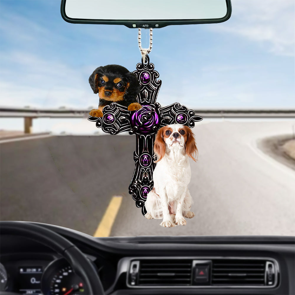 Cavalier King Charles Spaniel Pray For God Car Hanging Ornament Dog Pray For God Ornament Coolspod
