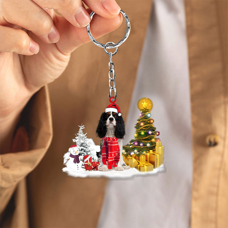 Cavalier King Charles Spaniel Early Merry Christmas Acrylic Keychain Dog Keychain For Him Her