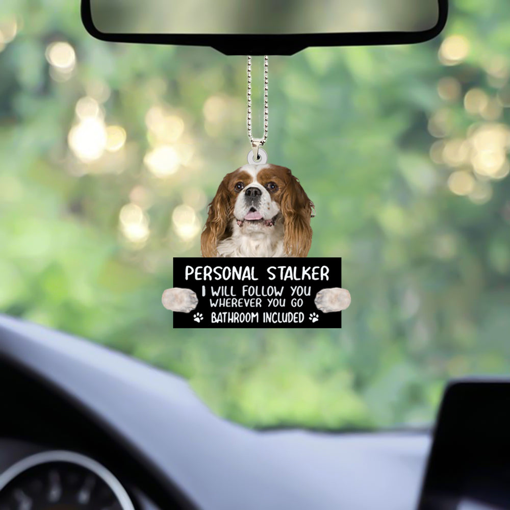 Cavalier King Charles Spaniel Personal Stalker Car Hanging Ornament Two Side Ornament