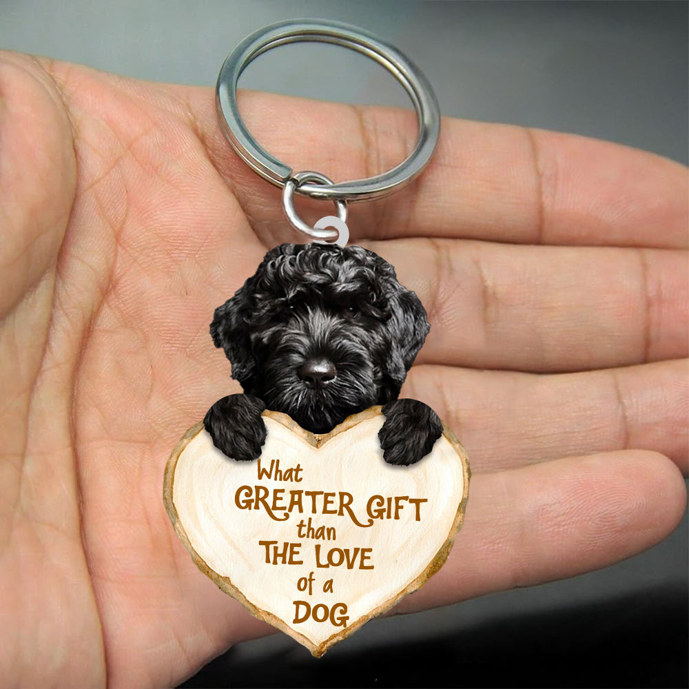 Cavapoo What Greater Gift Than The Love Of A Dog Acrylic Keychain Dog Keychain