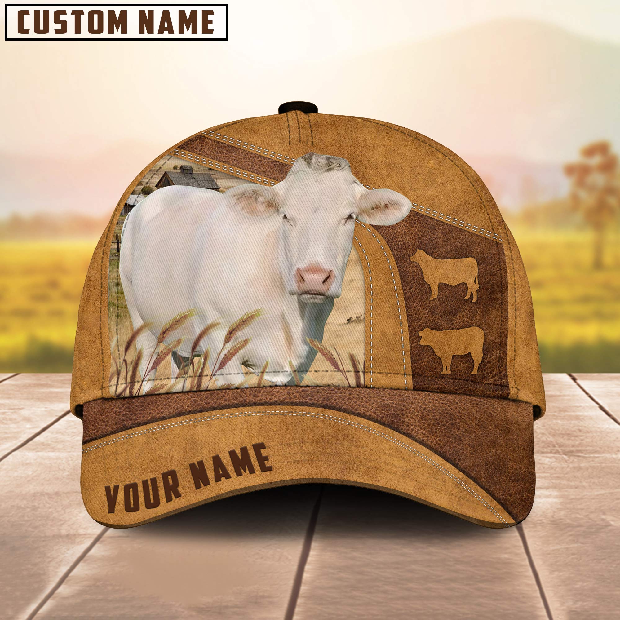 Custom Name Charolais Cattle Cap / Cattle Hat/ Farm Baseball Hat/ Cap Hat For Farmer Farm Lover
