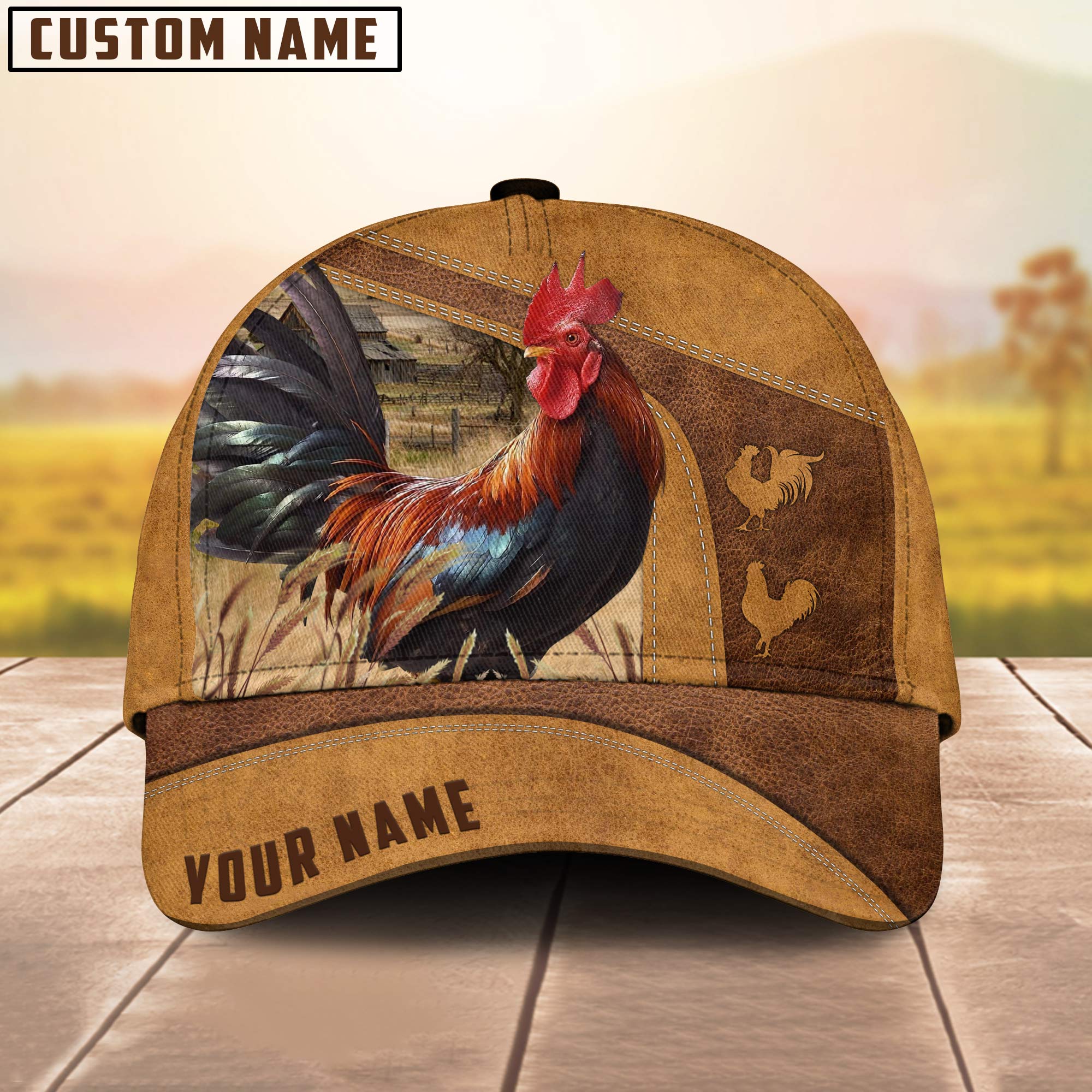 Custom Name Chicken Cap / Rooster Hat/ Farm Baseball Hat/ Cap Hat For Farmer Farm Lover