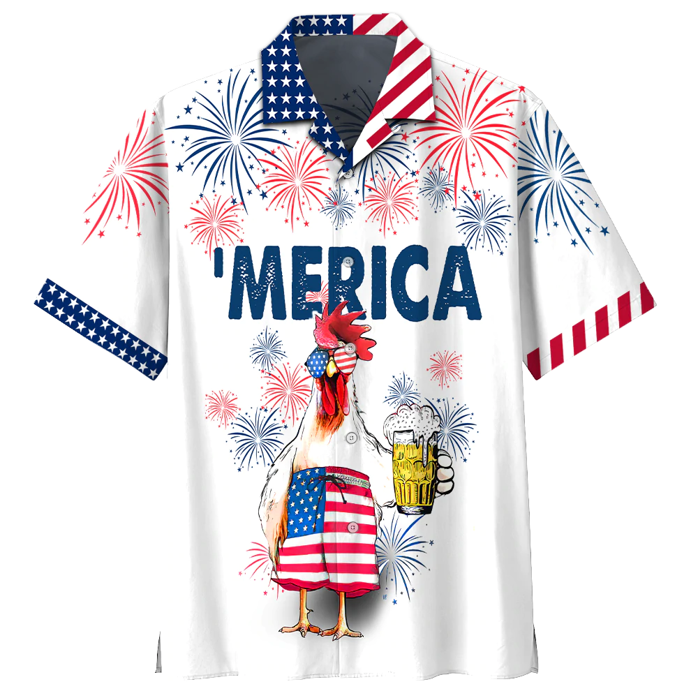 Chicken hawaiian shirt - Independence Day Is Coming