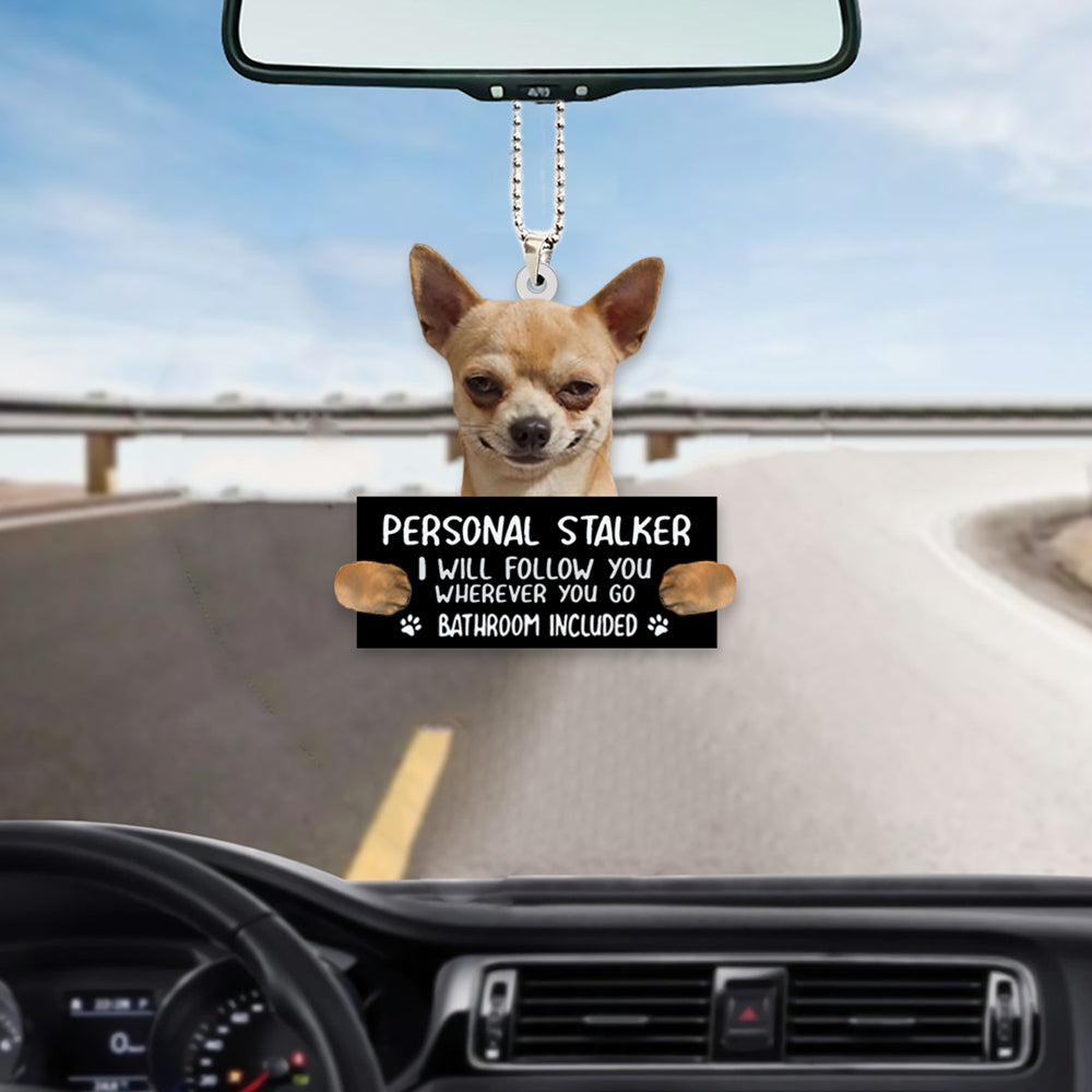 Chihuahua Personal Stalker Car Hanging Ornament Dog Ornament For New Car