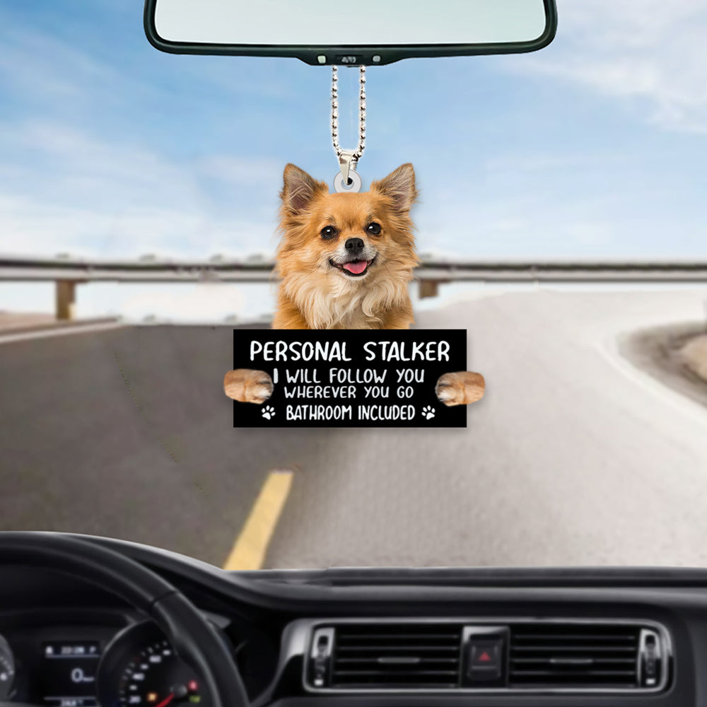 Chihuahua Personal Stalker Car Hanging Ornament