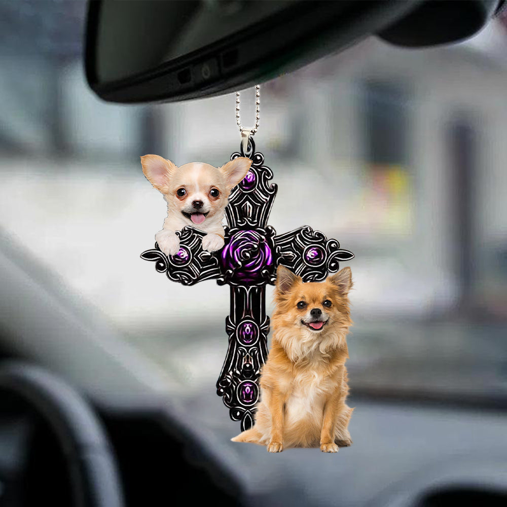 Chihuahua Pray For God Car Hanging Ornament Dog Pray For God Ornament Coolspod