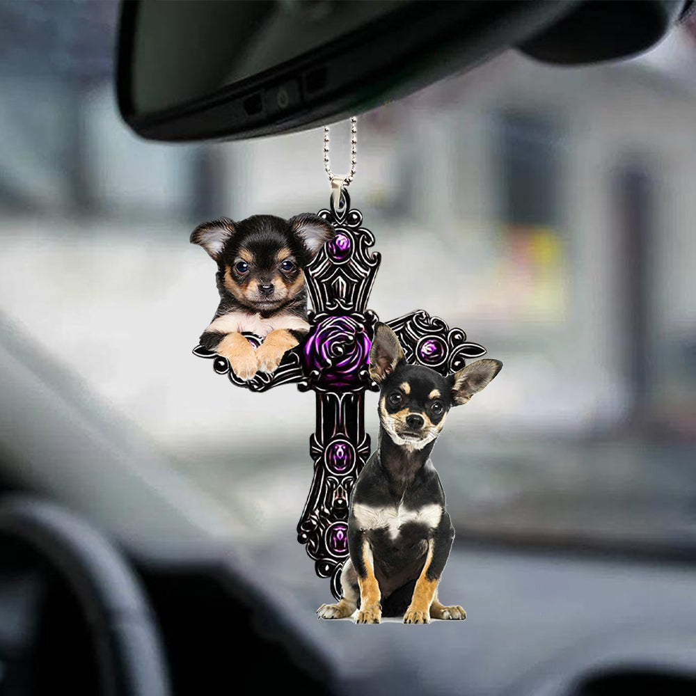 Chihuahua Pray For God Car Auto Hanging Ornament Coolspod