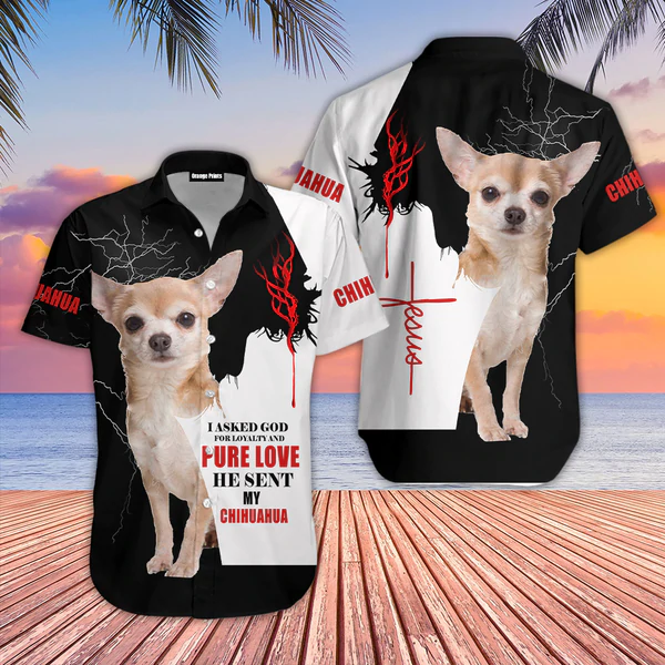 Chihuahua Dog Jesus Aloha Hawaiian Shirts For Men and Women