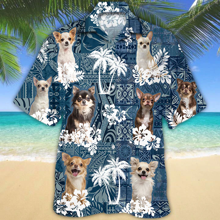 Chihuahua Hawaiian Shirt/ Dog Summer Aloha Hawaiian Shirt for Men/ Women