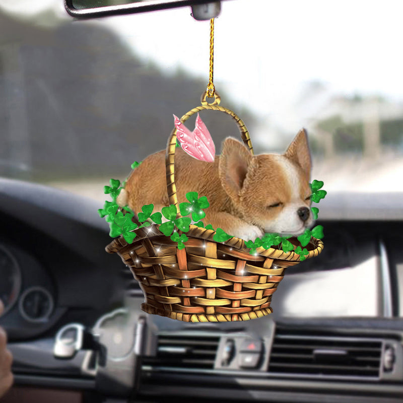Chihuahua Sleeping Lucky Car Ornament/ Cute Dog Ornaments/ Dog Lovers Gifts