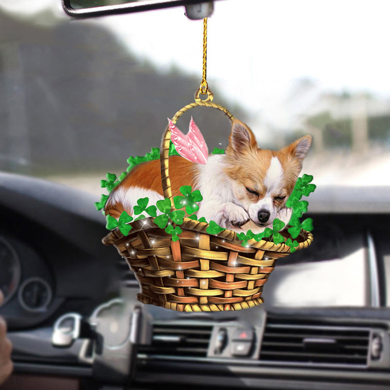 Chihuahua Sleeping Lucky Fairy Car Hanging Ornaments/ Two Sided Ornament