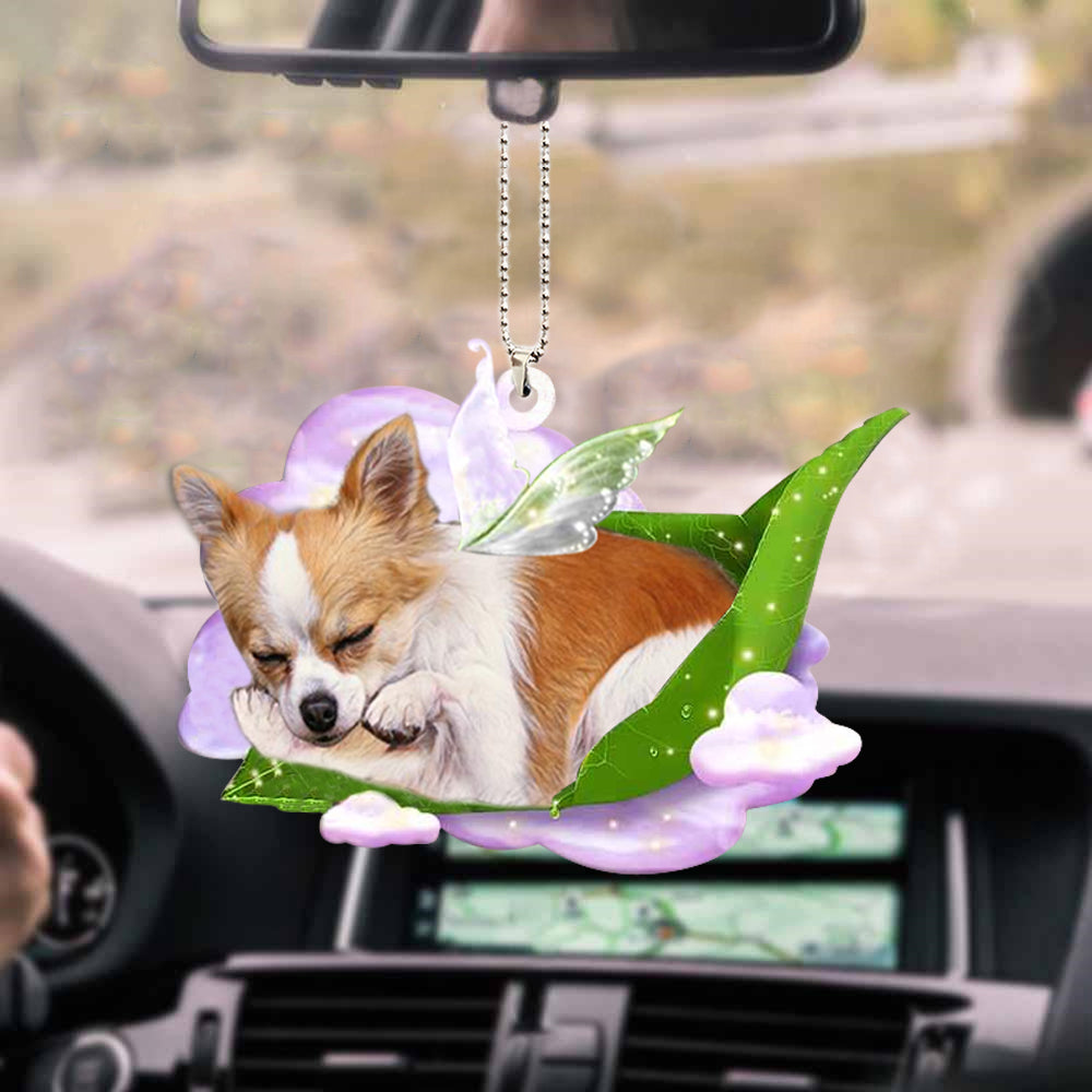Chihuahua-Sleep On Fallen Leaves-Two Sided Ornament