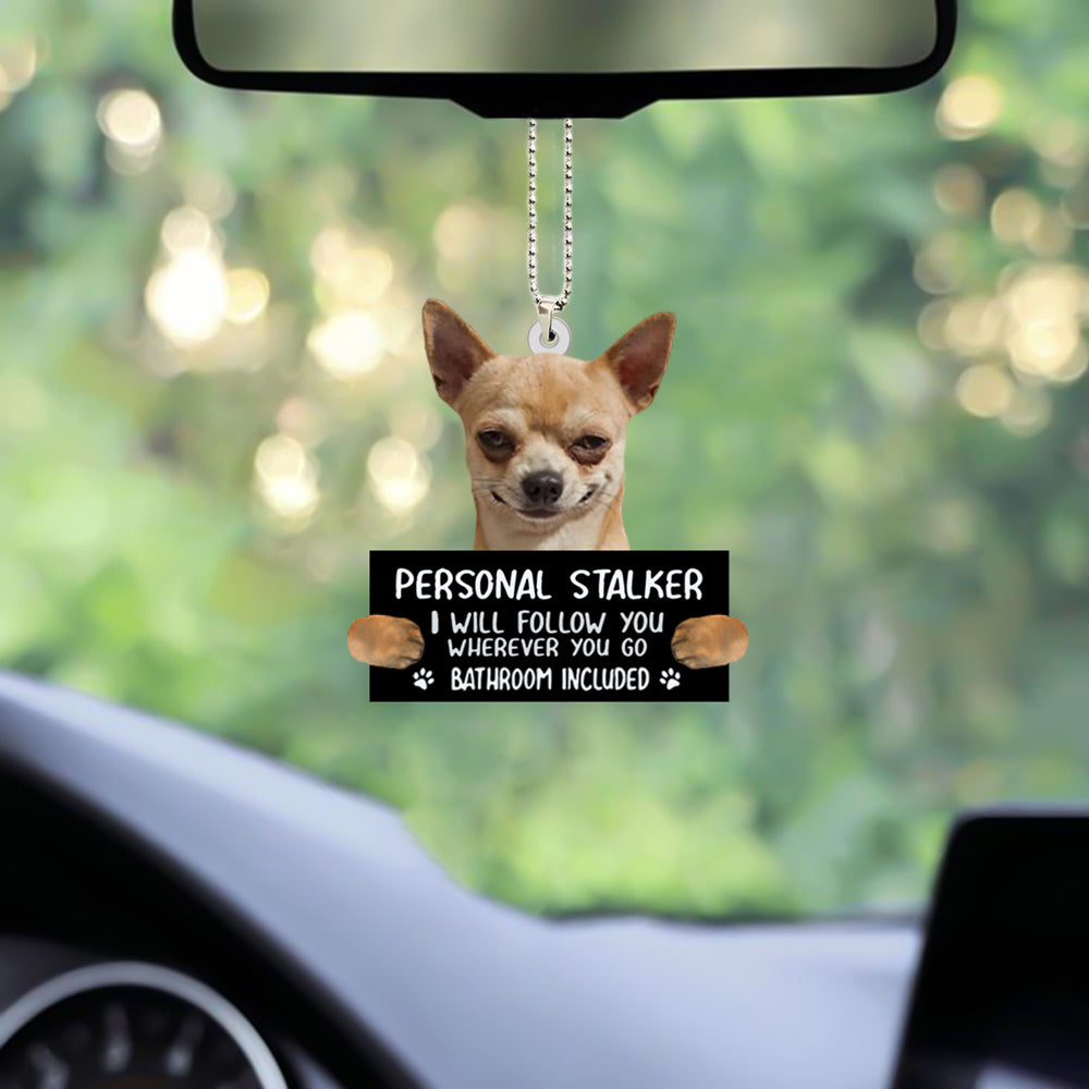 Chihuahua Personal Stalker Car Hanging Ornament Dog Ornament For New Car