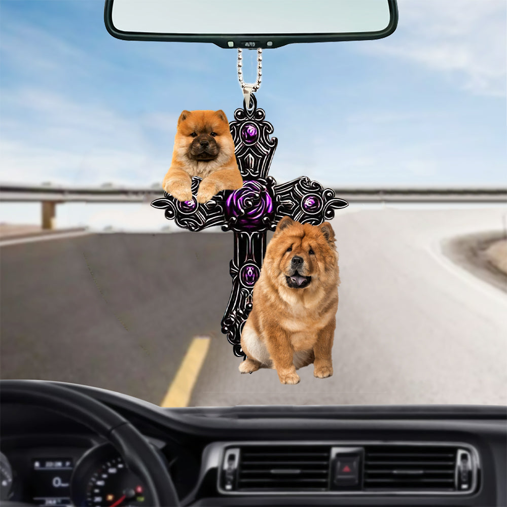Chow Chow Pray For God Car Hanging Ornament Dog Pray For God Ornament Coolspod