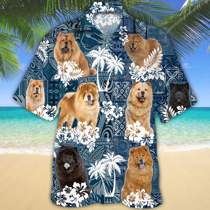 Chow Chow Hawaiian Shirt/ Dog Summer Aloha Hawaiian Shirt for Men/ Women