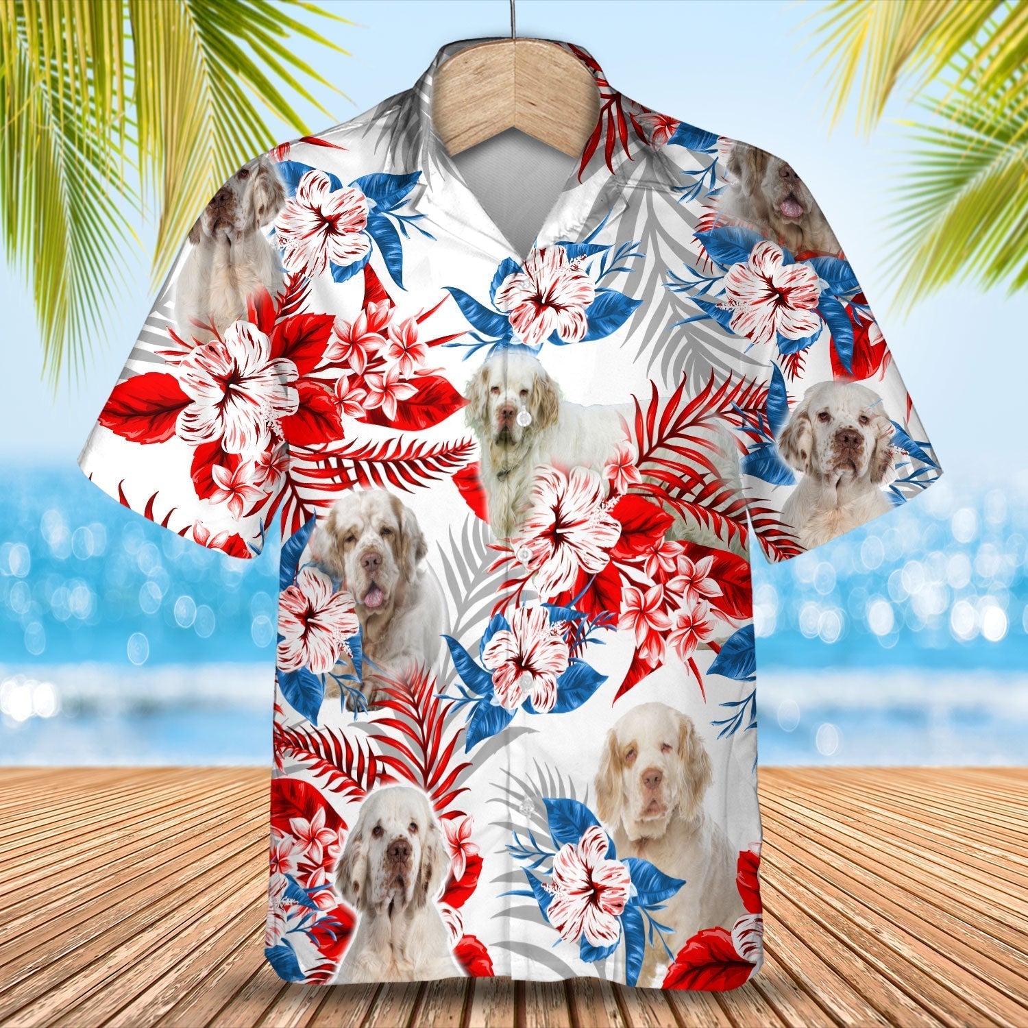 Clumber Spaniel Hawaiian Shirt -  Gift for Summer/ Summer aloha shirt/ Hawaiian shirt for Men and women