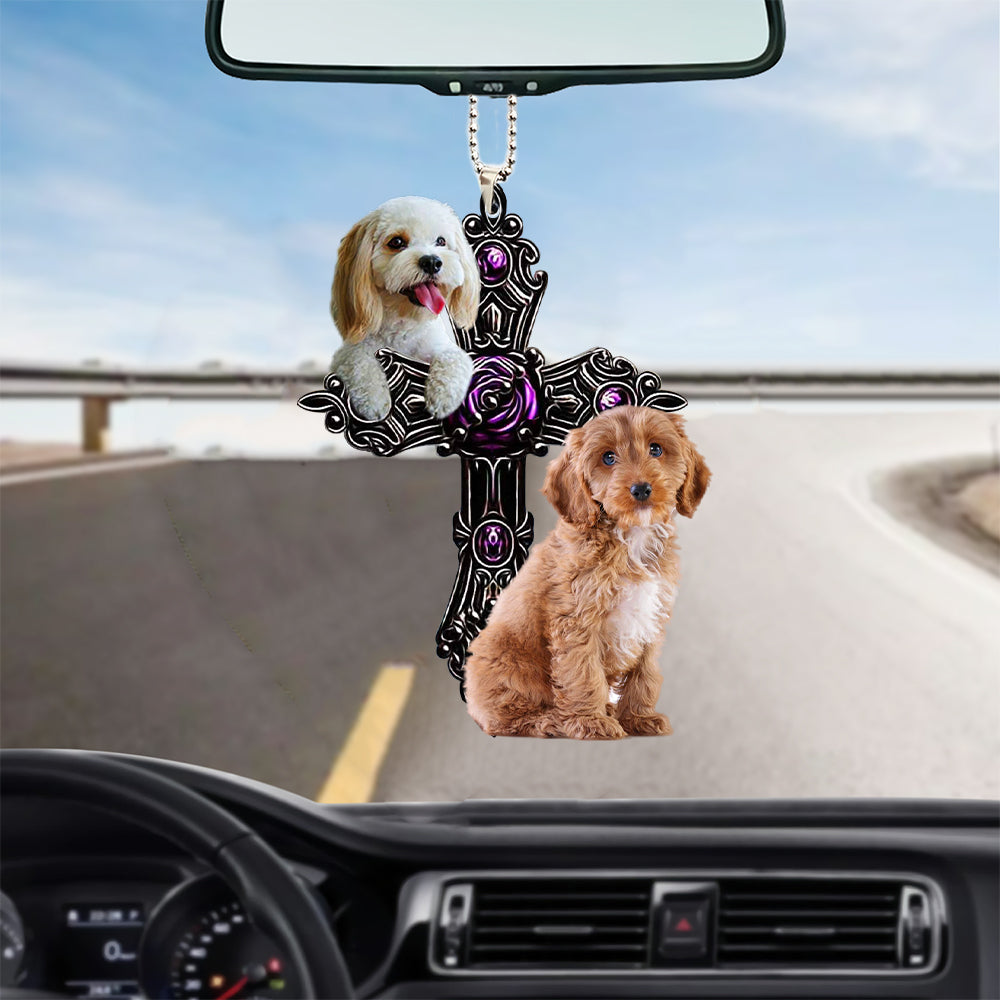 Cockapoo Pray For God Car Hanging Ornament Dog Pray For God Ornament Coolspod