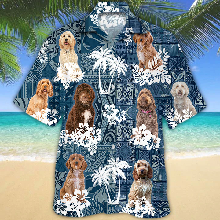Cockapoo Hawaiian Shirt/ Dog Summer Aloha Hawaiian Shirt for Men/ Women
